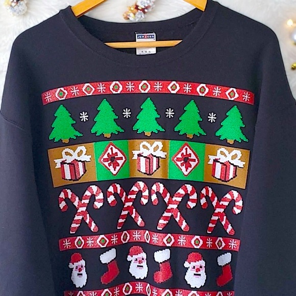 Jerzees Adult Pullover Christmas Holiday Crew Neck Sweatshirt - Picture 11 of 16